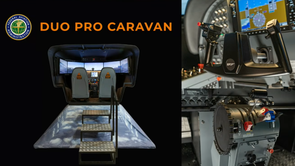 VirtualFly Duo Pro Caravan FAA-approved flight simulator for professional pilot training