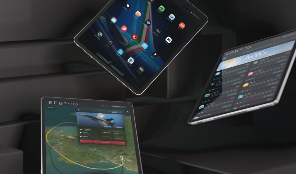 efbX integrated app platform with flight tracking navigation tools and aviation applications for MSFS 2024