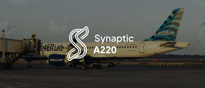 Synaptic Simulations Airbus A220 for Microsoft Flight Simulator 2020 and MSFS 2024 showcased during FSExpo 2026