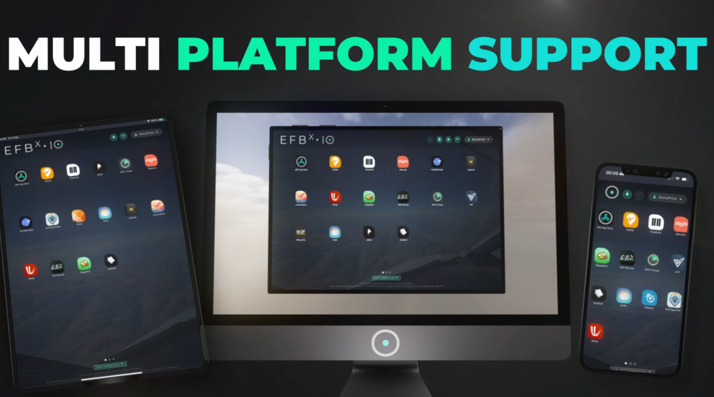 efbX multi-platform support across desktop tablet and mobile devices for flight simulation