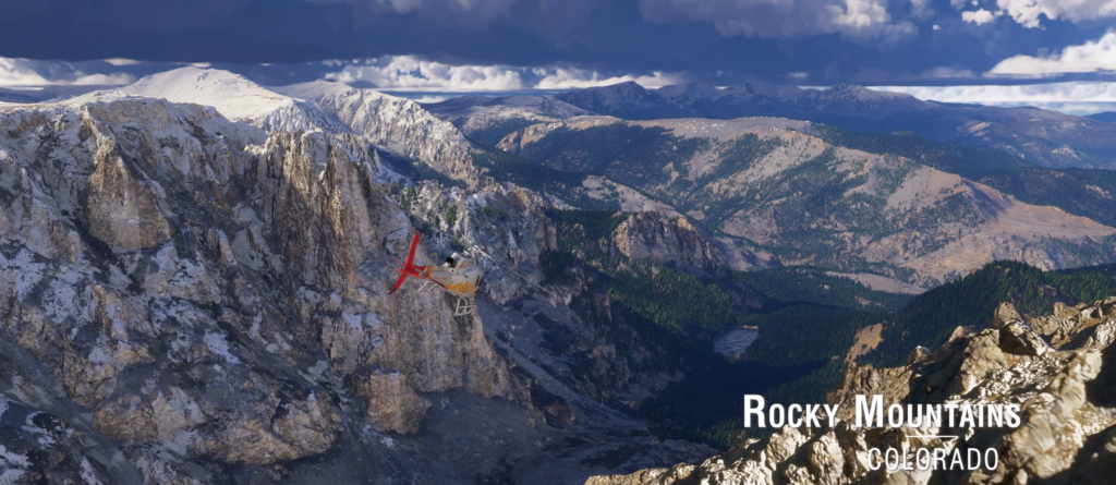 Rocky Mountain National Park detailed terrain upgrade in Microsoft Flight Simulator 2024 World Update 22