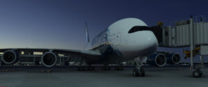FlyByWire A380X aircraft in Microsoft Flight Simulator 2024