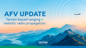 VATSIM Audio for VATSIM terrain-based radio upgrade announcement graphic