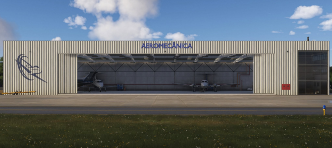 Aerial view of SJOY Aeroparque Aldeia da Serra in Microsoft Flight Simulator 2024