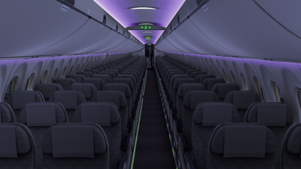 Synaptic Simulations Airbus A220 MSFS Cabin