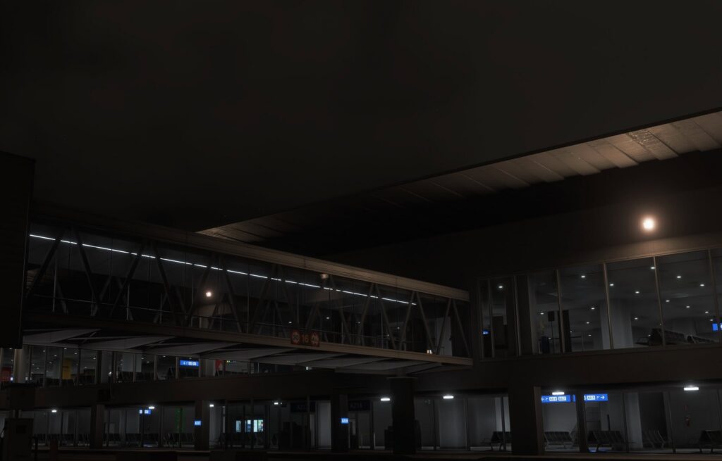 Pyreegue LEPA MSFS Concourse A at night
