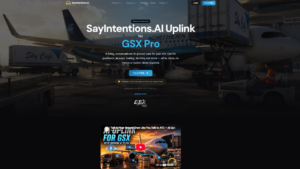 SayIntentions.AI Uplink for GSX Pro coordinating aircraft ground services in Microsoft Flight Simulator