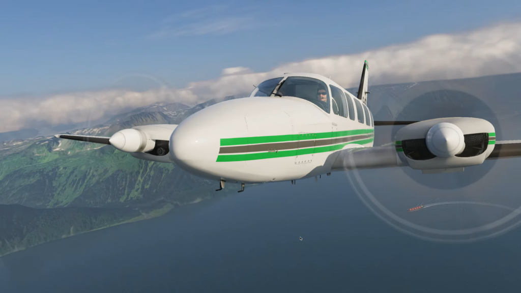 CIS Piper Chieftain in flight over Alaska