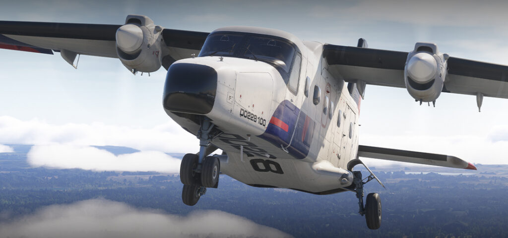 Carenado Dornier DO228 in flight