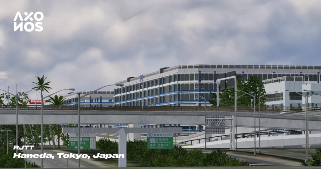 Axonos Tokyo Haneda RJTT X-Plane 12 Landside
