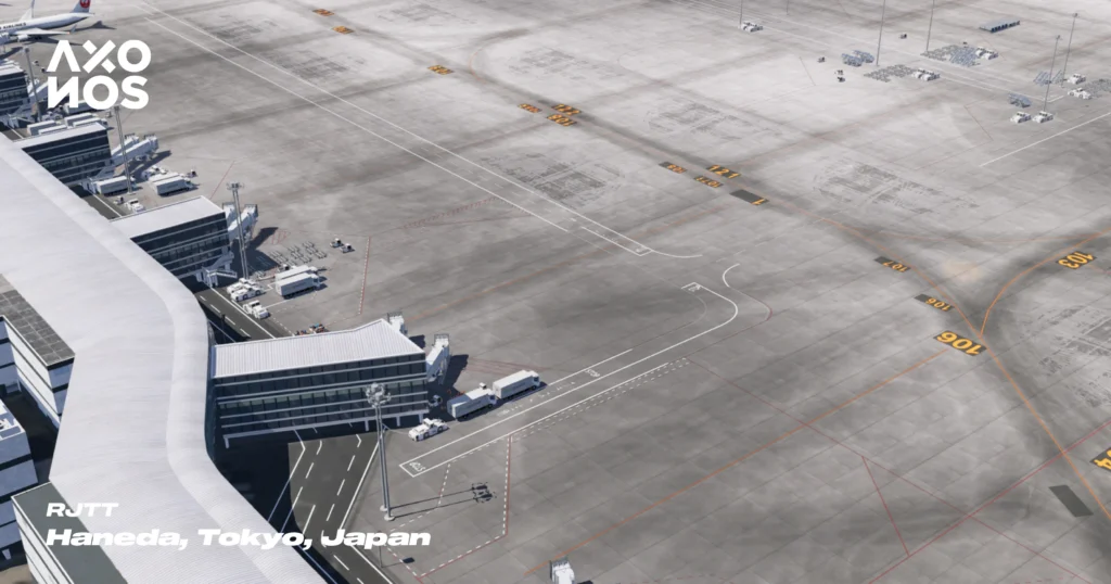 Axonos Tokyo Haneda RJTT X-Plane 12 Apron