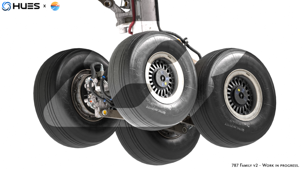 Horizon Sim 787 Main Landing Gear Texture Detail