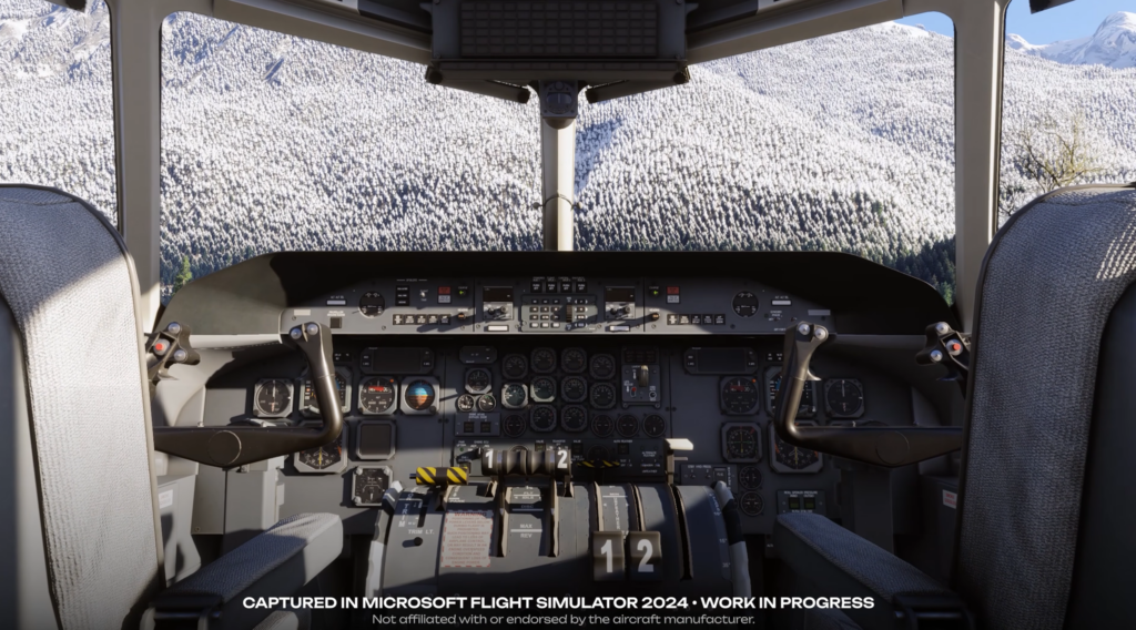 SimWorks Studios Classic 8 Series cockpit preview featuring the Dash 8-100 flight deck in Microsoft Flight Simulator 2024