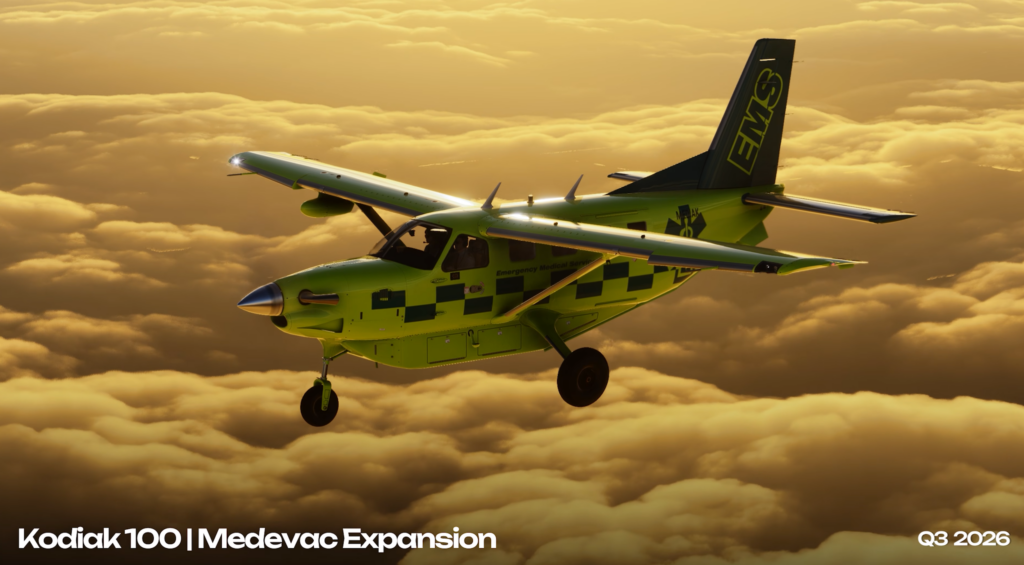 Kodiak 100 Medevac Expansion preview for Microsoft Flight Simulator 2024 by SimWorks Studios