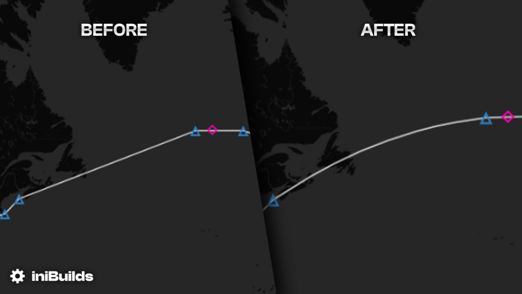before and after view of improved Ins track