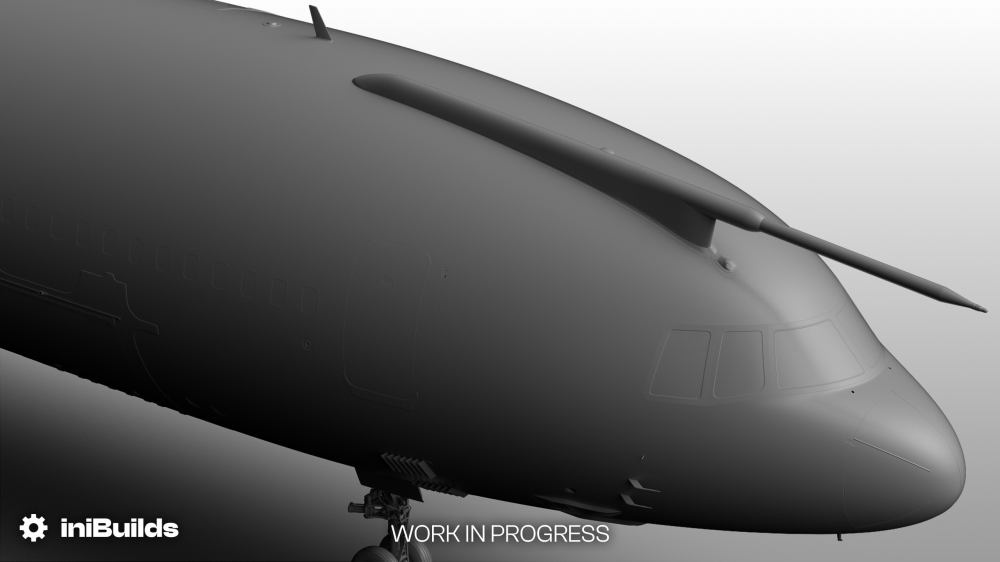 WIP nose view of iniBuilds Lockheed Tristar tanker variant