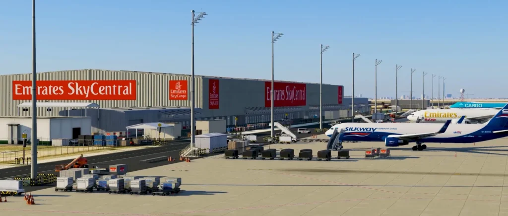 SKYDOM Dubai Al Maktoum International Airport OMDW X-Plane 12 Apron