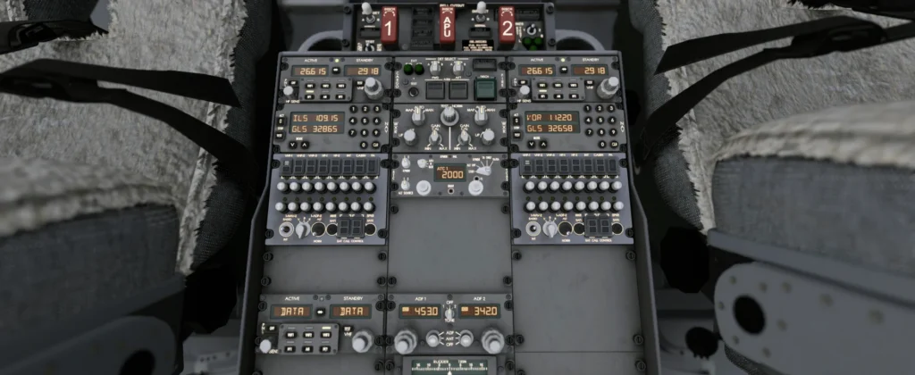 AirFoilLabs Boeing 737 MAX X-Plane 12 Radio panel centre pedestal