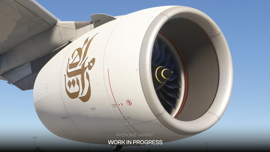 iniBuilds A380 Airliner Rolls-Royce Trent 900 engine variant