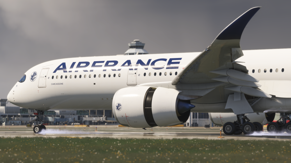 iniBuilds A350 Airliner in Air France livery showcased during A350 V2 development MSFS 2024