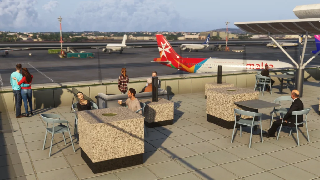 iniBuilds LMML MSFS 2024 Terracce at airport