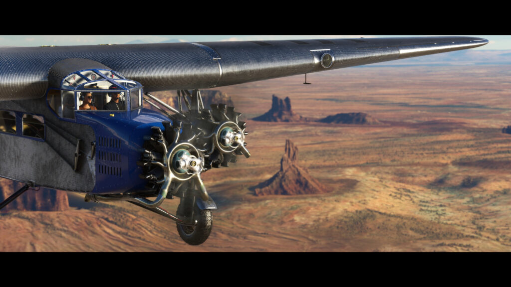Ford Trimotor MSFS 2024 in Flight over Desert