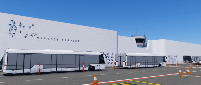 Mykonos Airport Terminal Building in x-Plane 12