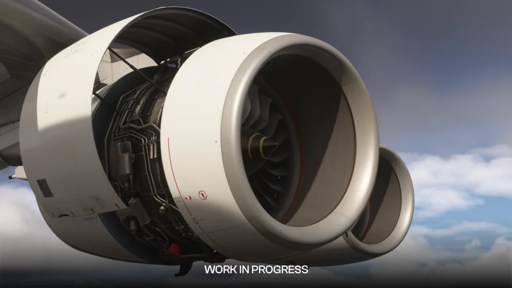iniBuilds A380 Airliner engine interior and nacelle detail