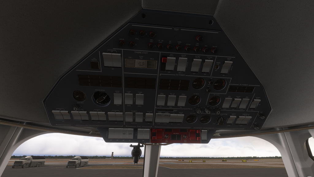 Image showing the flightfx hawker's overhead panel