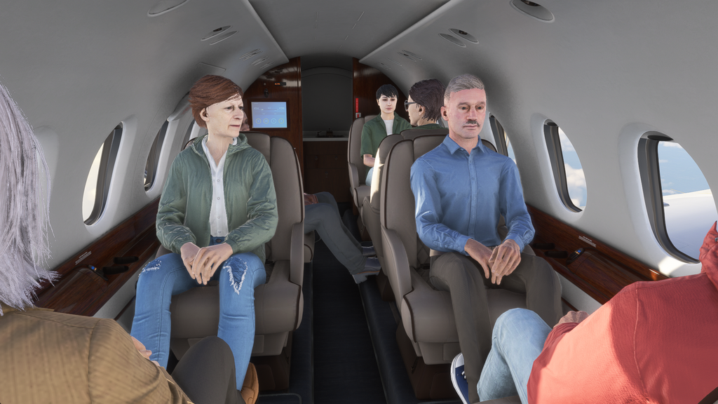 Image showing the flightfx hawker's cabin with passengers