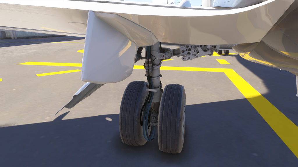Image showing the flightfx hawker's left main landing gear