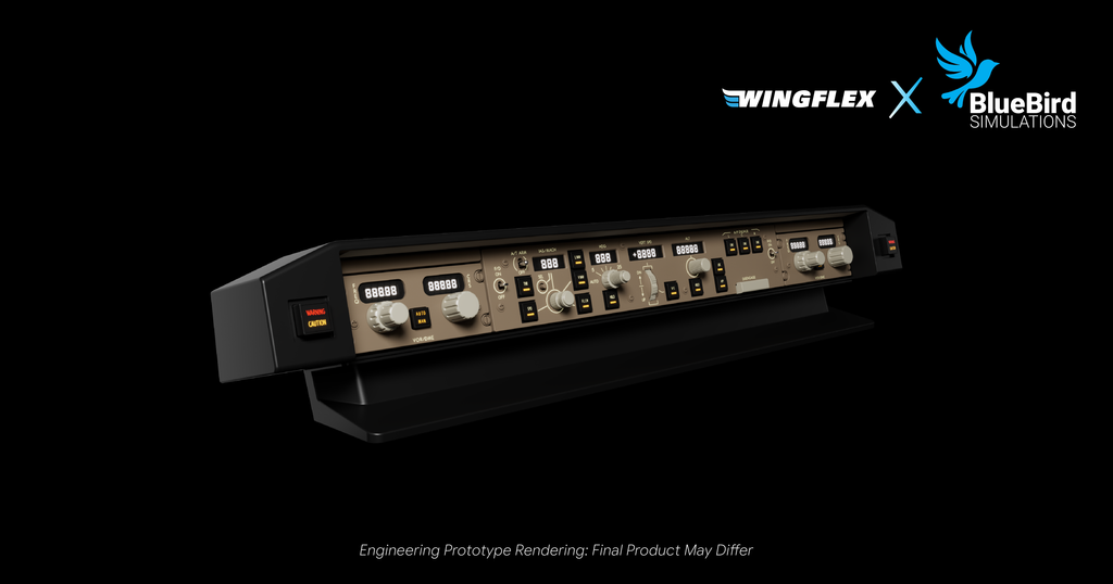 WingFlex x BlueBird Boeing 757 Collaboration Glarewing panel combo AP and radio navigation