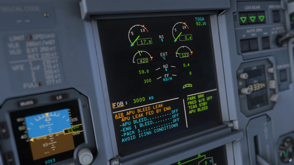 Fenix A320 v3 MSFS ECAM